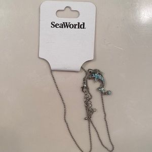 SeaWorld Silver Dolphin Necklace